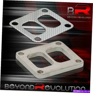 Turbo Charger 4�{���g�c�C���G���g��3/8�����}�j�z�[���h�t�����W�A�_�v�^�[T4 T70�^�[�{T04E�p 4-Bolt Twin Entry 3/8 Thick Manifold Flange Adapter Steel For T4 T70 Turbo T04E�y���s�A���i�z
