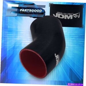 Turbo Charger 2.75 45�x�p�x�u���b�N�����V���R���J�v���[�z�[�X�z�ǐێ�� 2.75 45 Degree Angle Black Reinforced Silicone Coupler Hose Piping Intake