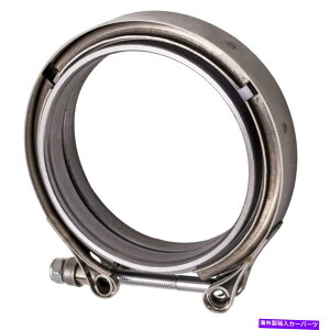 Turbo Charger 4 �^�[�{�f���o���p�C�v�p�̃t�����W�t���̃��j�o�[�T���X�e�����X�|V�o���h�N�����v 4 Universal Stainless Steel V-Band Clamp w/ Flange for Turbo Exhause Pipe�y���s�A���i�z