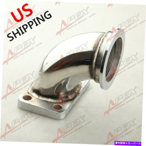 Turbo Charger XeX|T3^[{[dtWA_v^[90xG{tBbg2.5 "pCv Stainless Steel T3 Turbo Charger Flange Adapter 90 Degree Elbow Fit 2.5" Pipe