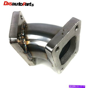 Turbo Charger XeX|45x^[{[dtWϊA_v^[T2 4{gV Stainless Steel 45 Degree Turbo Charger Flange Conversion Adapter T2 4-Bolt New