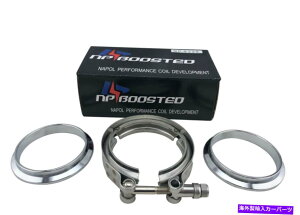 Turbo Charger �^�[�{�_�E���p�C�v3 V�o���h�C���^�[�N�[���[�N�����v���G�L�]�[�X�g�t�����W�L�b�g�X�e�����X�| Turbo Downpipe 3 V-BAND Intercooler CLAMP & Exhaust FLANGES Kit STAINLESS STEEL�y���s�A���i�z