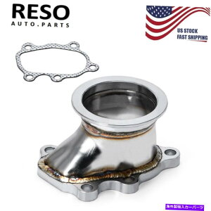 Turbo Charger 2.5 63mm V-�o���h�N�����v�t�����W�^�[�{�_�E���p�C�v�A�_�v�^�[T25 T28 GT25 GT28�Ƀt�B�b�g 2.5 63mm V- band Clamp Flange Turbo Down Pipe Adapter Fit For T25 T28 GT25 GT28�y���s�A���i�z