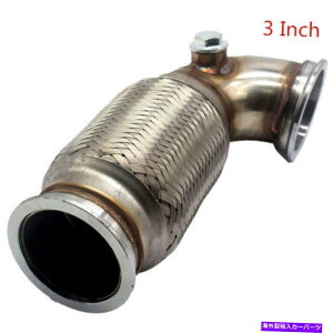 Turbo Charger Garrett 3 "Voh_EpCv[vt@C90xw/tbNXx[pCvXeCO2 Garrett 3" V-Band Down Pipe Low Profile 90 Degree W/Flex Bellow Pipe Stainles O2