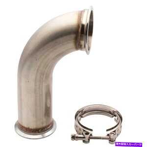 Turbo Charger 3�C���`90�xV�o���h�t�����Ww/�N�����v�V���[�g���b�O�_�E���p�C�v3.75 �A�E�g���b�gUS�X�g�b�N 3 inch 90 Degree V-Band Flange w/Clamp Short Leg Downpipe 3.75 Outlet US Stock�y���s�A���i�z