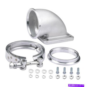 Turbo Charger 3 VBAND�����^�[�{�G���{�A�_�v�^�[�t�����W + T3 T4�^�[�{�`���[�W���[�pV�o���h�N�����v 3 Vband Cast Turbo Elbow Adapter Flange + V-Band Clamps for T3 T4 Turbocharger�y���s�A���i�z
