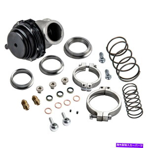 Turbo Charger 44mm�O���^�[�{�`���[�W���[�E�F�X�g�Q�[�gv�o���h�t�����W+�_���v�����O+�X�v�����O�u���b�N 44mm External Turbocharger Wastegate V-Band Flange+Dump Ring+Spring Black�y���s�A���i�z