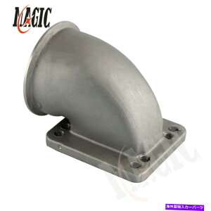 Turbo Charger 3 "VBAND 90xX`[G{A_v^[T3 T4^[{`[W[p̃tWSL 3" Vband 90 Degree Steel Cast Elbow Adapter Flange For T3 T4 Turbocharger SL