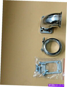 Turbo Charger 90x3 "VBANDA_v^[tWT3^[{XeXSS VohVohA_v^[ 90 DEGREE 3" Vband Adapter Flange T3 Turbo Stainless SS V Band V-Band Adaptor