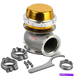 Turbo Charger 40mm^[{[d}jz[hA~jEVoh4 "OS[hEFXgQ[g+XvO 40MM TURBO CHARGER MANIFOLD ALUMINUM V-BAND 4"EXTERNAL GOLD WASTEGATE+SPRING