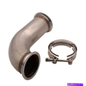 Turbo Charger 2.5�C���`90�xV�o���h�t�����Ww/�N�����v�V���[�g���b�O�_�E���p�C�v3 �A�E�g���b�gUS�X�g�b�N 2.5 inch 90 Degree V-Band Flange w/Clamp Short Leg Downpipe 3 Outlet US Stock�y���s�A���i�z