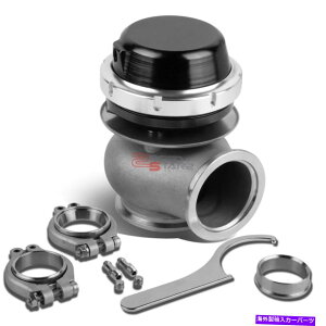Turbo Charger 40mm^[{[d}jz[hA~jEVoh4 "OubNEFXgQ[g+XvO 40MM TURBO CHARGER MANIFOLD ALUMINUM V-BAND 4"EXTERNAL BLACK WASTEGATE+SPRING