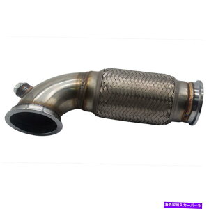 Turbo Charger 2.5 "Voh_EpCv[vt@C90DEG W/tbNXx[pCvXeXSS O2vO 2.5" V-Band Downpipe Low Profile 90Deg w/Flex bellow pipe stainless SS O2 Plug