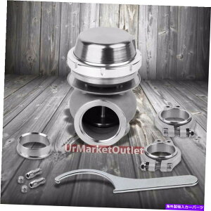 Turbo Charger ���j�o�[�T���V���o�[�^�[�{�`���[�W���[40mm 14psi V�o���h�O���E�F�X�g�Q�[�g+�X�v�����OT11 Universal Silver Turbocharger 40mm 14PSI V-Band External Wastegate+Spring T11�y���s�A���i�z