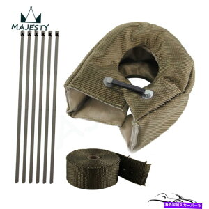 Turbo Charger `^T6^[{q[gV[huPbgJo[T67 T71 T76 GT55+rCbv Titanium T6 Turbo Heat Shield Blanket Cover For T67 T71 T76 GT55+Exhaust Wrap