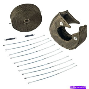 Turbo Charger T4 GT40�p�̃^�[�{�q�[�g�V�[���h�u�����P�b�g�J�o�[ + 2 '' 50�t�B�[�g�r�C�w�b�_�[���b�v�e�[�v Turbo Heat Shield Blanket Cover + 2'' 50FT Exhaust Header Wrap Tape for T4 GT40�y���s�A���i�z