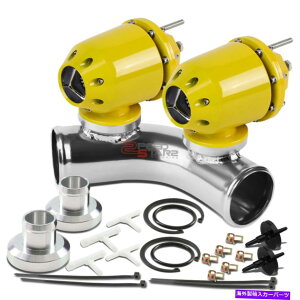 Turbo Charger SSQV 2.5 70�G���{�f���A���t�����W�p�C�v+�z�Ɏ_���^�[�{�`���[�W���[�u���[�I�tBOV X2�S�[���h SSQV 2.5 70 ELBOW DUAL FLANGE PIPE+ANODIZED TURBOCHARGER BLOW OFF BOV X2 GOLD�y���s�A���i�z
