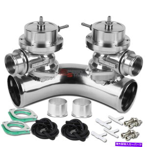 Turbo Charger Type-S 2.5 70�G���{�f���A���t�����W�p�C�v�A�_�v�^�[+�^�[�{�`���[�W���[�u���[�I�tBOV X2�V���o�[ TYPE-S 2.570 ELBOW DUAL FLANGE PIPE ADAPTOR+TURBOCHARGER BLOW OFF BOV X2 SILVER�y���s�A���i�z
