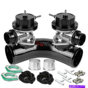 Turbo Charger Type-S 2.5 70�G���{�f���A���t�����W�p�C�v�A�_�v�^�[+�^�[�{�`���[�W���[�u���[�I�t�{�tx2�u���b�N TYPE-S 2.5 70 ELBOW DUAL FLANGE PIPE ADAPTOR+TURBOCHARGER BLOW OFF BOV X2 BLACK�y���s�A���i�z