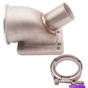 Turbo Charger 3 "VohT3/T4^[{XeXX`[90xG{A_v^[tW304 SSLXg 3" V-band T3/T4 Turbo Stainless Steel 90 Deg Elbow Adapter Flange 304 SS Cast