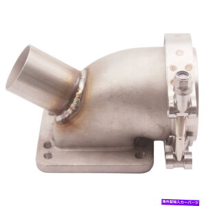 Turbo Charger 3 V�o���h90�xT3/T4�^�[�{�G���{�A�_�v�^�[�t�����W�L���X�g�`���[�u�X�e�����X +�N�����v 3 V band 90 Degree T3/T4 Turbo Elbow Adapter Flange Cast Tube Stainless +clamp�y���s�A���i�z