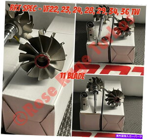 Turbo Charger RRT�X�y�b�N11�u���[�h�^�[�{�V���t�g�z�C�[���X�[�cIHI VF22/23/24�AVF28/29�AVF34�AVF36 RRT Spec 11 Blade Turbo Shaft Wheel Suits IHI VF22/23/24, VF28/29, VF34, VF36�y���s�A���i�z