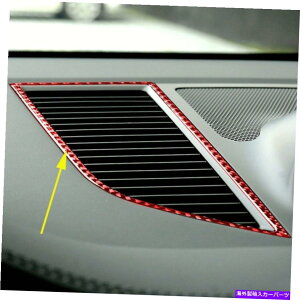 Dashboard Cover 14-19�̃|���V�F�}�J�����A���J�[�{���t�@�C�o�[�_�b�V���{�[�h�G�A�x���g�A�E�g���b�g�J�o�[�g���� For 14-19 Porsche Macan Real Carbon Fiber Dashboard Air Vent Outlet Cover Trim�y���s�A���i�z
