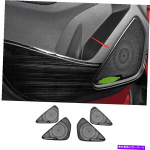 Dashboard Cover V{[equinox 2018-21ubNX`[Ci[hAXs[J[OJo[g4pcp For Chevrolet Equinox 2018-21 Black Steel Inner Door Speaker Ring Cover Trim 4PC