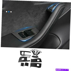 Dashboard Cover �e�X�����f��3 17-2022�}�b�g�J�[�{���t�@�C�o�[�E�B���h�E���t�g�p�l���X�C�b�`�J�o�[�g���� For Tesla Model 3 17-2022 Matte Carbon Fiber Window Lift Panel Switch Cover Trim