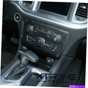 Dashboard Cover 15-20_bW[d퐬`Yf@ۋC󐧌ACx[gJo[ 15-20 Dodge Charger Molded Carbon Fiber Climate Control AC Bezel Trim Cover