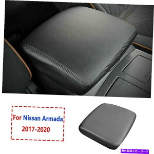 Dashboard Cover ���Y�A���}�_2017-2020�u���b�N���U�[�Z���g�����R���\�[���A�[�����X�g�{�b�N�X�J�o�[�g���� For Nissan Armada 2017-2020 Black Leather Central Console Armrest Box Cover Trim