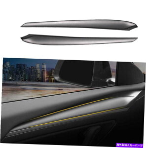 Dashboard Cover �}�b�g�O���[�C���i�[�h�A�X�g���b�v�p�l���J�o�[�g�����e�X�����f��3 Y 2020-2022��2PC Matte Gray Inner Door Strip Panel Cover Trim 2pcs For Tesla Model 3 Y 2020-2022�y���s�A���i�z