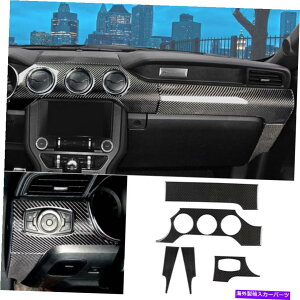Dashboard Cover 5×\tgJ[{t@Co[Z^[R\[_bV{[hpltH[h}X^O2015-22̃g 5×Soft Carbon Fiber Center Console Dashboard Panel Trim For Ford Mustang 2015-22