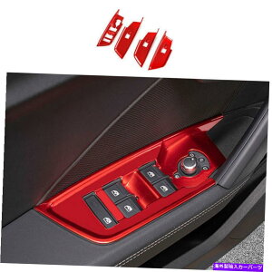 Dashboard Cover AEfBA3 2022 2023pbVbhAuXKXteBObNplgɓKĂ܂ Fit For Audi A3 2022 2023 Passion Red ABS Glass Window Lifting Lock Panel Trim