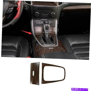 Dashboard Cover Ford Edge 2015-2018̖ؐCi[MAVtgpl̑Jo[g Wood Grain Inner Gear Shift Panel Decoration Cover Trim For Ford Edge 2015-2018