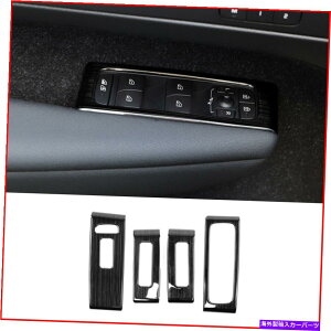 Dashboard Cover �{���{XC40 2018-2020�u���b�N�`�^���E�B���h�E���t�g�p�l���X�C�b�`�J�o�[�g����4PCS For Volvo XC40 2018-2020 Black titanium Window lift panel switch cover trim 4pcs