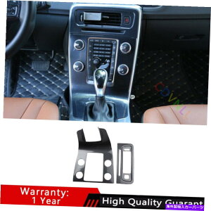 Dashboard Cover �{���{S60 V60 2012-2019�J�[�{���t�@�C�o�[�R���\�[��AC�X�C�b�`�R���g���[���p�l���g����2* For Volvo S60 V60 2012-2019 Carbon Fiber Console AC Switch Control Panel Trim 2*�y���s�A���i�z