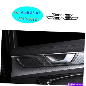 Dashboard Cover AEfBA6 A7 2019-2022ubNEbhOCCi[hAnht[Jo[g4PC For Audi A6 A7 2019-2022 Black Wood Grain Inner Door Handle Frame Cover Trim 4pc