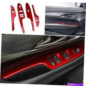 Dashboard Cover ̂ԂKXteBOplJo[4PCS 2013-2019 Cadillac ATSɓKĂ܂ Glossy Red Glass Window Lifting Panel Cover 4pcs Fit for 2013-2019 Cadillac ATS