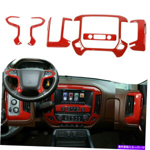 Dashboard Cover �V�{���[�V���o���[�h14-17�X�e�A�����O�z�C�[���R���\�[���_�b�V���{�[�h�p�l���J�o�[�g�������b�h For Chevy Silverado 14-17 Steering Wheel Console Dashboard Panel Cover Trim Red�y���s�A���i�z