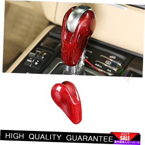 Dashboard Cover �|���V�F911 2012-2018���b�h�J�[�{���t�@�C�o�[�Z���g�����R���\�[���M�A�V�t�g�m�u�g���� For Porsche 911 2012-2018 Red Carbon Fiber Central Console Gear Shift Knob Trim