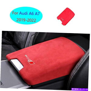 Dashboard Cover AEfBA6 A7 2019-2022bhAJ^ZgR\[A[Xg{bNXJo[g1xp For Audi A6 A7 2019-2022 Red Alcantara Central Console Armrest Box Cover Trim 1X