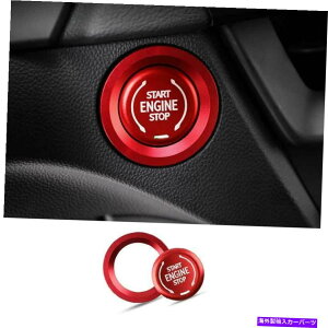 Dashboard Cover �X�^�[�g�{�^���C�O�j�b�V�����X�C�b�`�J�o�[�g����2PCS�L���f���b�NCT5 XT4 XT6�ɓK���Ă��܂� Start Button Ignition Switch Cover Trim 2PCS Red Fit For Cadillac CT5 XT4 XT6�y���s�A���i�z