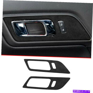 Dashboard Cover �t�H�[�h�}�X�^���O2015-2022�u���b�N�X�G�[�h�C���e���A�h�A�n���h���t���[���J�o�[�g����2PC For Ford Mustang 2015-2022 Black Suede Interior Door Handle Frame Cover Trim 2pc�y���s�A���i�z