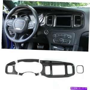 Dashboard Cover 8.4�C���`�R���\�[���_�b�V���{�[�h�p�l���g���������J�o�[�_�b�W�`���[�W���[2015+�J�[�{���̃J�o�[ 8.4inch Console Dashboard Panel Trim Decor Cover for Dodge Charger 2015+ Carbon�y���s�A���i�z