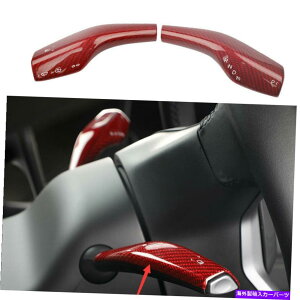 Dashboard Cover bhJ[{t@Co[Cp[MAVtgo[Jo[Jo[eXf3 2017-2021 Red Carbon Fiber Wiper Gear Shift Lever Cover Trim For Tesla Model 3 2017-2021