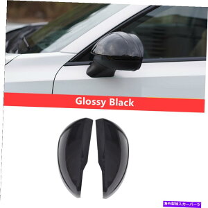 Dashboard Cover �O���X�u���b�N�G�N�X�e���A�o�b�N�~���[���b�h�J�o�[�r���C�b�N�z��2021-2023�̂��߂̃g���� Gloss Black Exterior Rearview Mirror Lid cover trim For Buick Envision 2021-2023