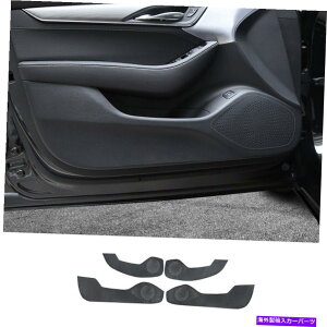 Dashboard Cover ̃hAیplCadillac CT5 2020-21p̓̃hAیplJo[ubN4PCS Inner Door Protection Panel Cover Leather Black 4PCS For Cadillac CT5 2020-21