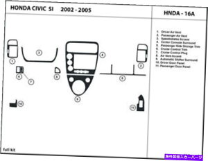 Dashboard Cover z_VrbNSĨ_bVLbgg2002-2005CeAI[o[C_bV{[hHNDA-16A Dash Kit Trim for Honda Civic SI 2002-2005 Interior Overlay Dashboard HNDA-16A