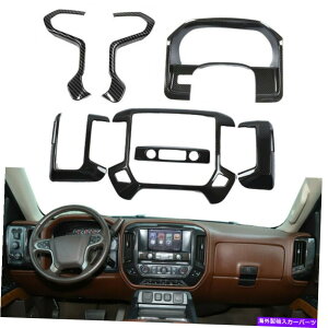 Dashboard Cover V{[Vo[hp̃Z^[R\[_bVXeAOzC[Jo[g14-17J[{ Center Console Dash & Steering Wheel Cover Trim For Chevy Silverado 14-17 Carbon